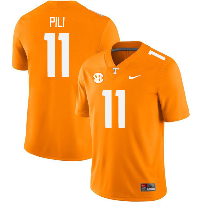 Men #11 Keenan Pili Tennessee Volunteers College Football Jerseys Stitched Sale-Orange